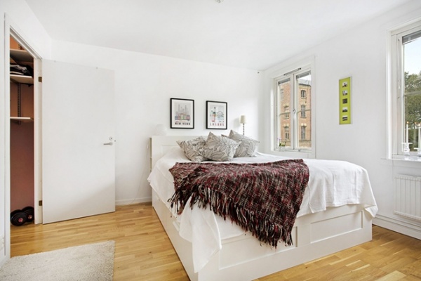 瑞典自然简约两居室公寓 木地板也可以混搭