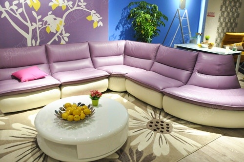 顾家家居“米檬”香芋紫沙发