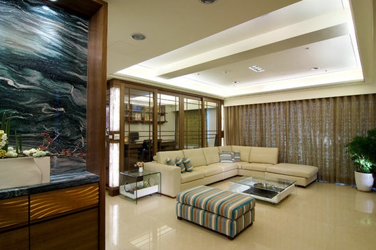 现代简约装修，现代简约风格，大户型装修设计，客厅设计