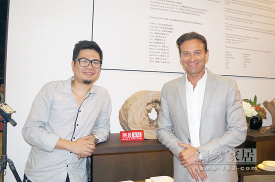 卡翡亚总裁詹诗瀚（左）、意大利设计名师Matteo Nunziati接受网易专访