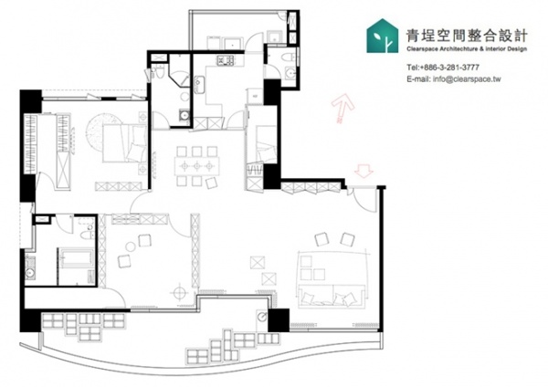 舒适惬意 桃园 178平方米纯白艺廊公寓