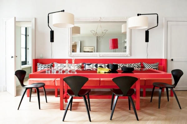 巴黎现代玩偶公寓营造热闹氛围 红色家具巧装修