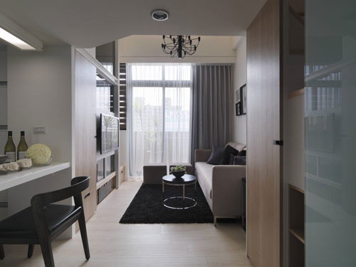 小户型变身大空间 40平现代简约二居室 