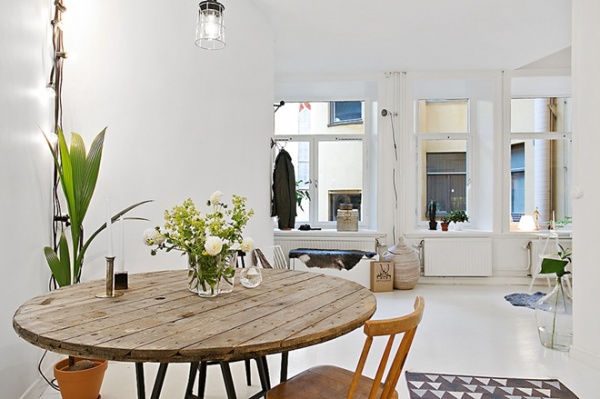 巧妙收纳设计的瑞典公寓 线条简单的简约风格