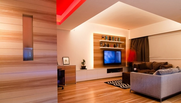温润质感的香港原木自然风一居室公寓