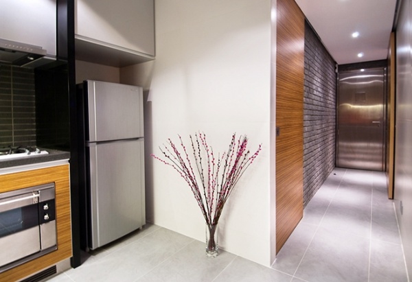 温润质感的香港原木自然风一居室公寓
