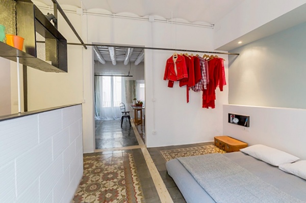 新旧混搭西班牙公寓 梳洗空间设计为半开放式