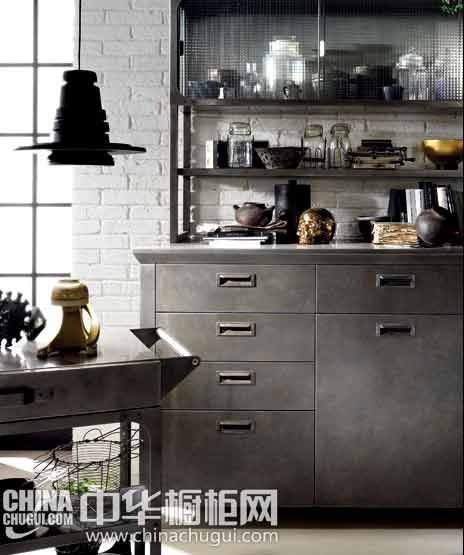 工业式橱柜设计 厨房透着工业金属味