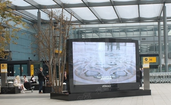 英国希思罗机场简一大理石瓷砖品牌广告