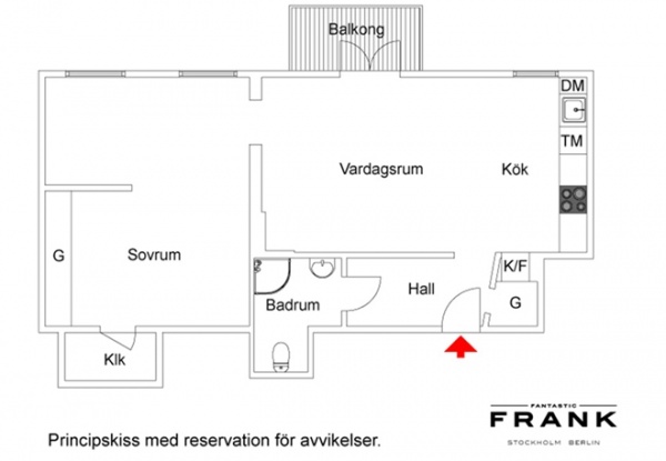 温馨舒适 瑞典60平方米小户型一居室