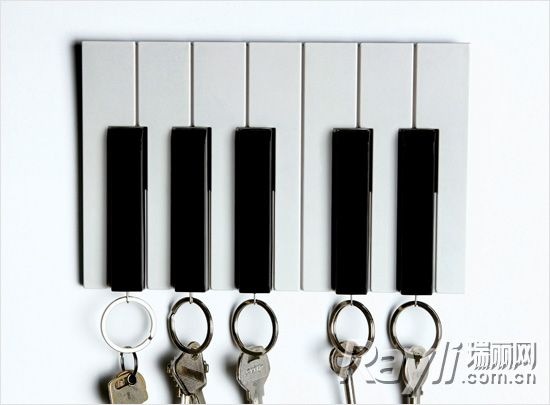 SLOWHAND design黑白钢琴琴键挂钩