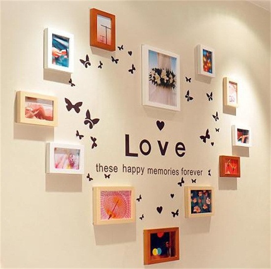 心形照片墙适合甜蜜爱情主题