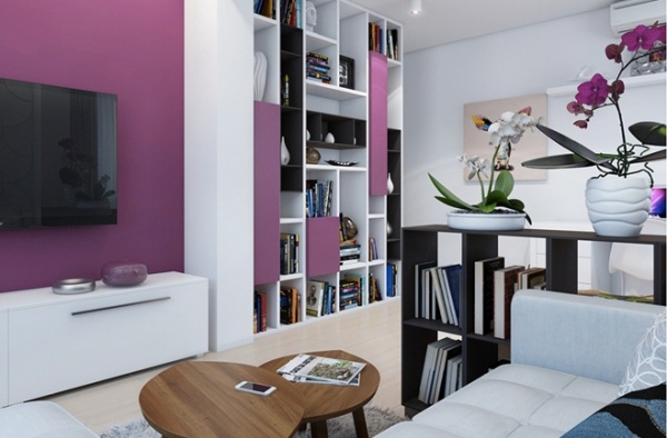 现代简约一居室小公寓 色彩搭配美爆了