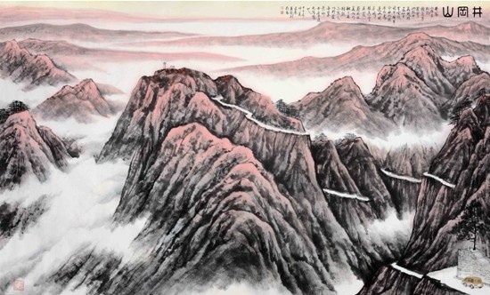 井冈山(180×300)纸本设色.2014年作