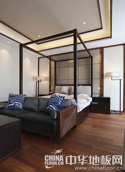 追寻传统之美 木地板打造宁静新中式卧室
