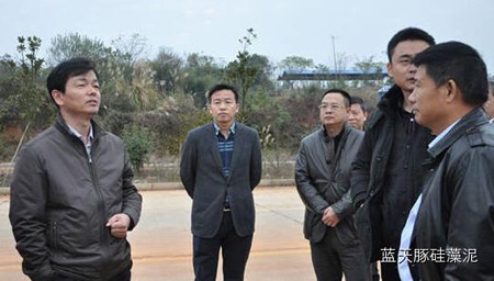  (中国硅藻泥协会在湘阴县政府领导的陪同下考察工业用地)