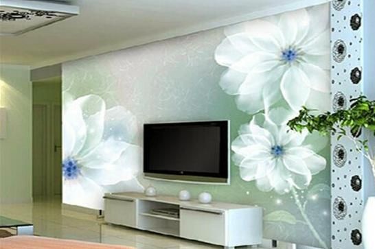 花卉壁纸让冬天墙面也开满鲜花 小家永远温馨浪漫