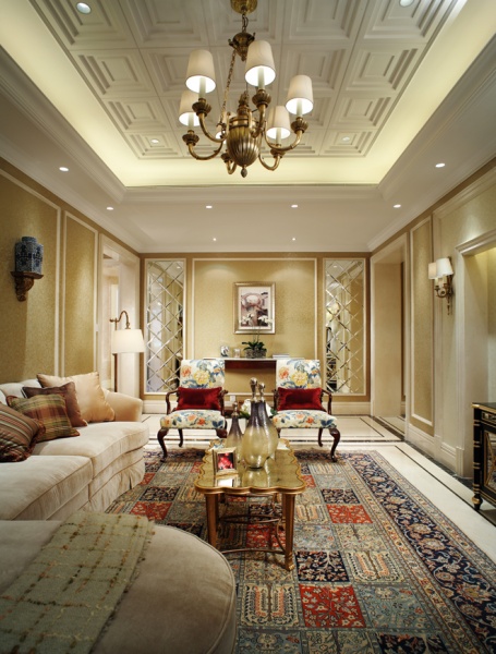 古典欧式风格，新中式风格，客厅设计