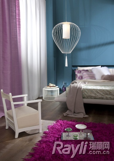 粉紫色演绎浪漫感卧室