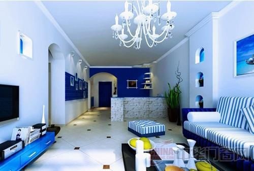 蓝色风格室内木门装修 清爽简约的生活空间