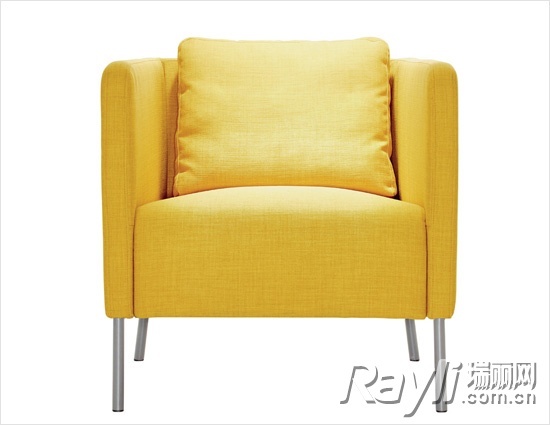 宜家 黄色单人沙发