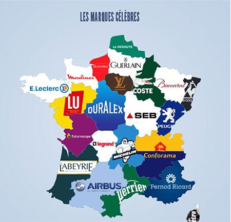 法国各区各行业品牌代表