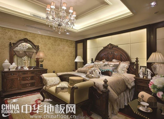 古典气质欧式卧室实木地板图片