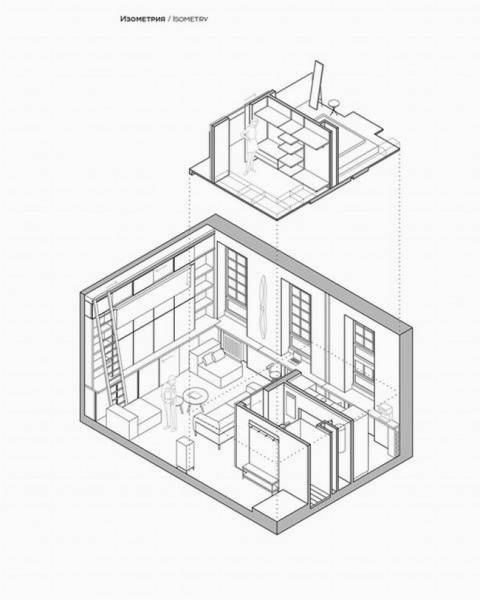 35.7平米年轻夫妇的个性LOFT公寓