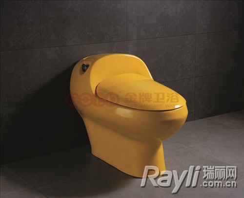 金牌卫浴一体座便器RF2018D（黄色）
