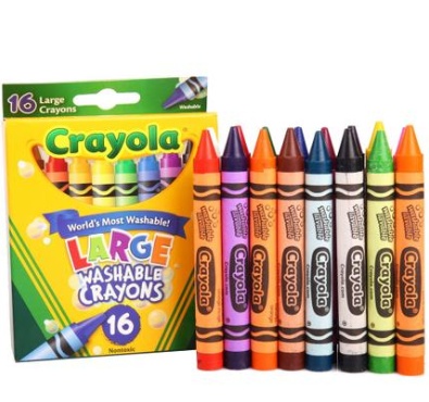 Crayola绘儿乐儿童安全无毒早教16色可水洗大蜡笔