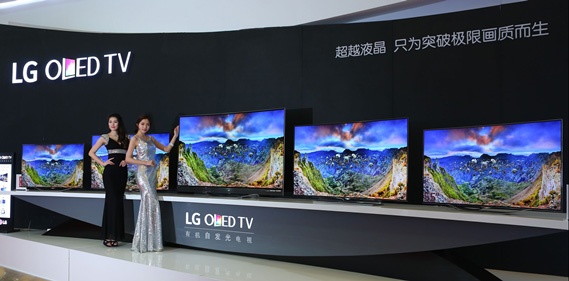 LG在AWE上展出OLED电视五联屏