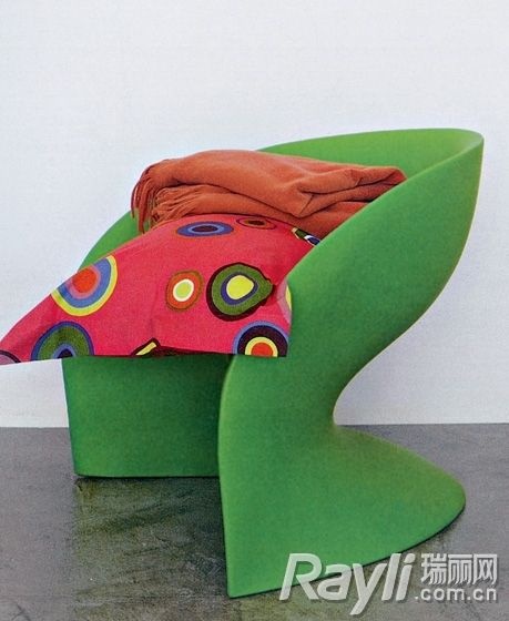 Flou可爱造型的绿色座椅