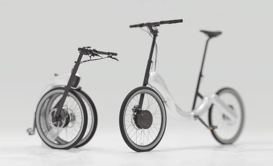 Jivr Bike电动自行车最大的亮点是可折叠，因此你可以轻松的把车放在后备箱里，放在家里的过道或者储藏间。折叠的过程也非常优雅