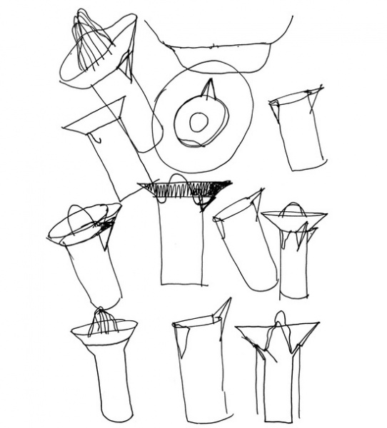 lluís clotet“柠檬压榨器”概念草图，2009年