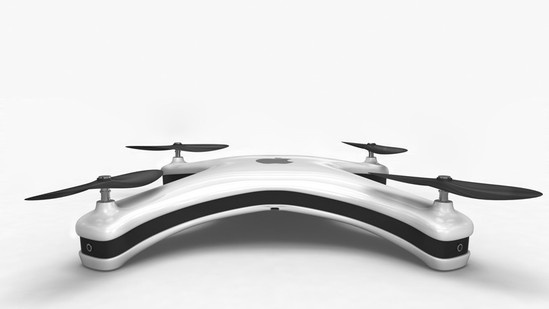 在很多的场合我们都能见到微型四旋翼无人飞行器的身影：用它来进行航拍或者进行侦查活动甚至送货等等。那么，如果苹果也推出类似的无人机产品，将会是什么样子呢？近日，一位名叫埃里克•休斯曼(Eric Huisman)的年轻的德国设计师带来了自己对苹果四旋翼无人飞行器的概念设计——Apple Drone。这款四旋翼无人飞行器的机身为闪亮的白色和暗黑色的色彩组合，色调明快而简约，流线型造型。呈俯冲状的线条和黑白双色方案非常贴合苹果的产品美学风格，看上去外观优雅，品质上佳。高清视频可以实时发送至苹果设备，低调高雅的苹果标志（LOGO）座落于飞行器的中央部分。四个像螺旋桨一样小小的旋翼非同小可，它们有着足够的力量来提升自身的重量。其四个旋臂上都内置有iSight摄像头，整合了视频稳定技术，以保证能够在空中拍摄出院线级质量的视频。它可以单独拍摄，也可以合作拍摄360度全景4K视频，还可以通过YouTube等网站进行流媒体直播。便携式控制器可以直接安装到iPhone或iPad上使用。