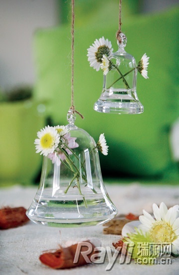 铃铛造型的玻璃花器