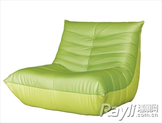 苏瑞士 黄色与绿色拼色懒人沙发