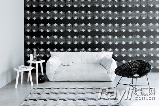 黑白色几何花纹墙壁