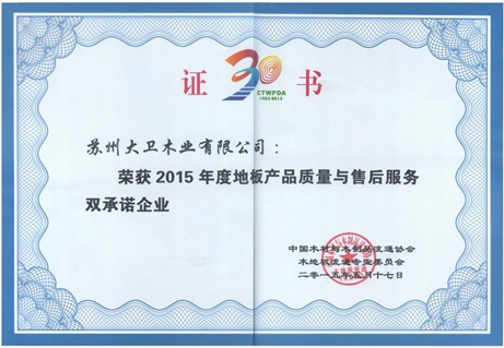 三项桂冠 大卫地板闪耀中国木业三十年庆典