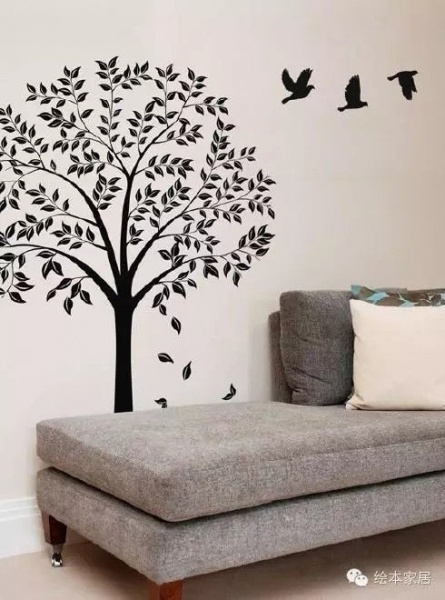 家里有这样的创意手绘墙 就美美哒！