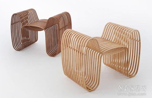 通气带收纳的创意竹制椅子 - www.jjxsp.com
