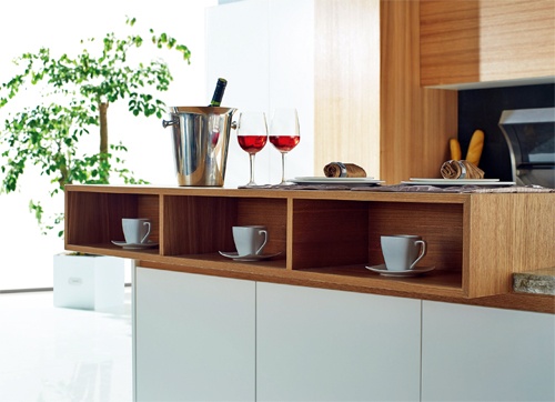 箭牌橱柜：原木色mix白色 厨房空间立显高雅