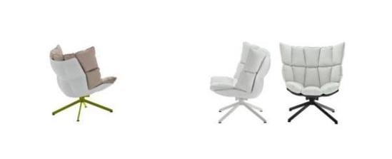 “Husk系列”由西班牙鬼才设计师Patricia Urquiola设计，是B&B Italia的代表作之一，柔软元素与让人放松的本质是其设计精髓。由一整座结构化的方块低温发泡垫组成，不仅在座椅上，甚至在座椅背面和扶手皆维持相同的高度， 完全突显其特殊的灵活性与内外一致的作品个性。