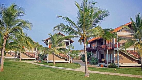 海滩房外景，清新优雅的别墅可以直接通向海滩