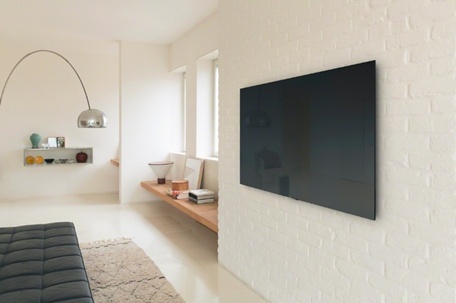 索尼超薄电视X9000C简洁明朗的线条适用于任一的客厅风格