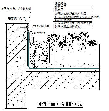 某个住宅小区种植屋面构造方案