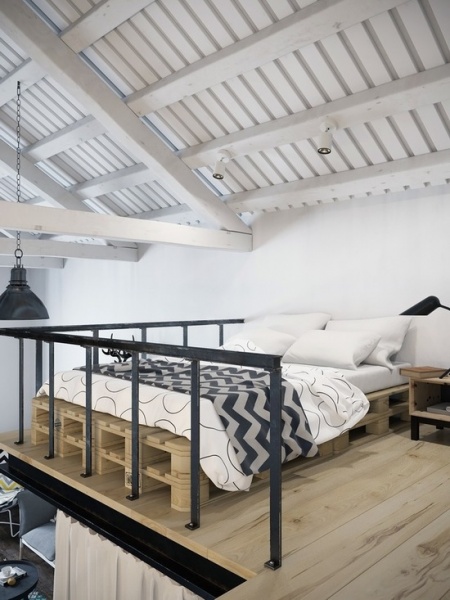 斯堪的纳维亚一间别致的小公寓 CHIC SCANDINAVIAN STUDIO WITH LOFTED BED