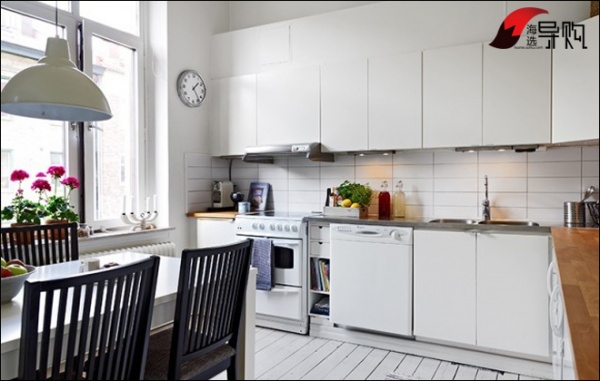 看案例选产品 1万5搞定精致白色开放式厨房