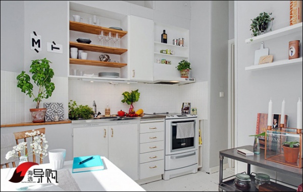 看案例选产品 1万5搞定精致白色开放式厨房