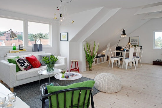 55平米白色瑞典公寓领略北欧风的清雅之美